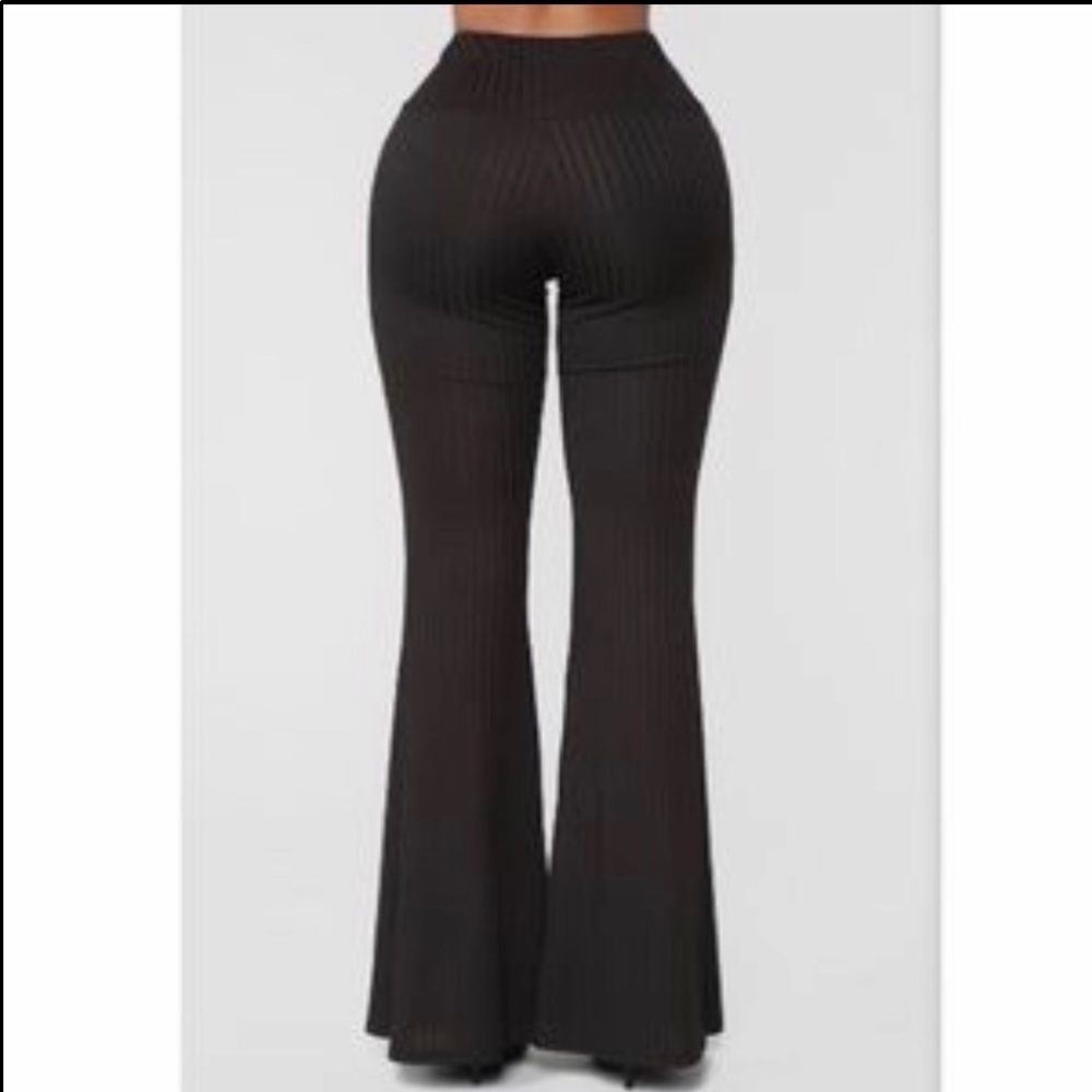 Fashionnova black stretchy flare pants